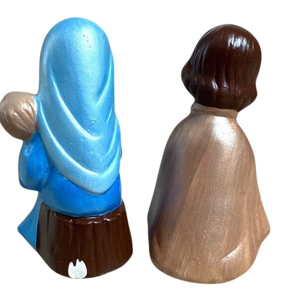 Handmade Ceramic Nativity Set 6pc Hand Painted Figures Vintage Christmas Decor - Picture 9 of 9